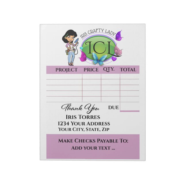 Bloco De Notas Sua fatura de seguro (Invertido)