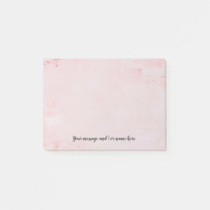 Bloco De Notas Sua Mensagem Pink Marble
