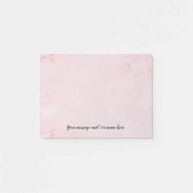 Bloco De Notas Sua Mensagem Pink Marble (Frente)