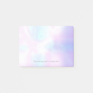 Bloco De Notas Sua Mensagem Simples Moderno Iridescente