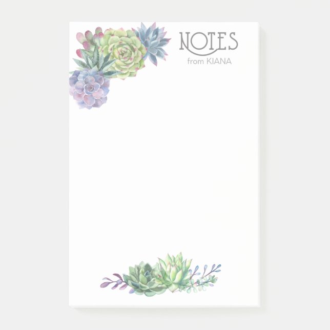 Bloco De Notas Succulents and Sparkle Wedding ID515 (Frente)