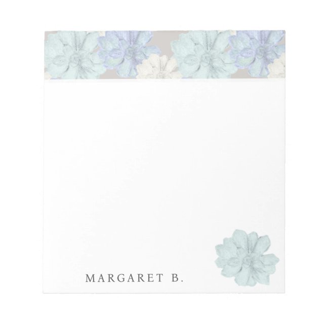 Bloco De Notas Succulents Art Pattern Custom (Frente)