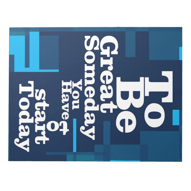 Bloco De Notas Sucesso De Citação Para Ser Excelente Um Dia (Frente)