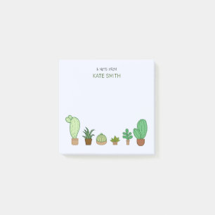 Bloco De Notas Suculentos ilustrados e cactus