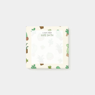 Bloco De Notas Suculentos ilustrados e cactus