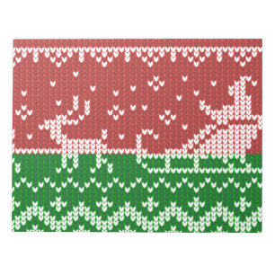 Bloco De Notas Suéter nojento, trenó e renas do Papai Noel