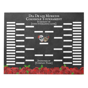Bloco De Notas Sugar Skulls Cornhole Tournament Score Conselho
