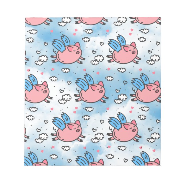 Bloco De Notas suínos voadores (Frente)