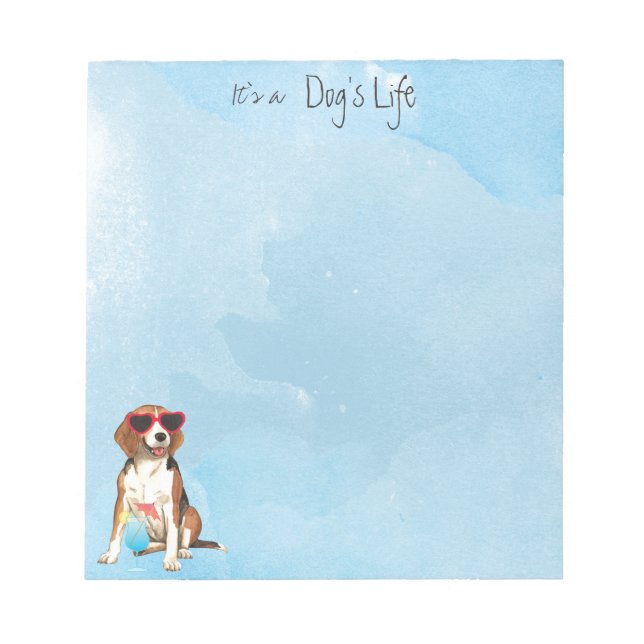 Bloco De Notas Summer Beagle (Frente)