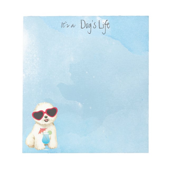 Bloco De Notas Summer Bichon Frise (Frente)