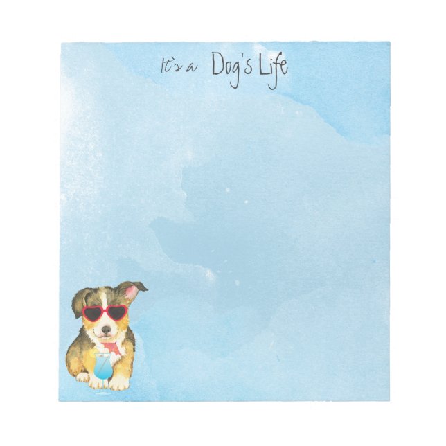 Bloco De Notas Summer Pembroke Welsh Corgi (Frente)