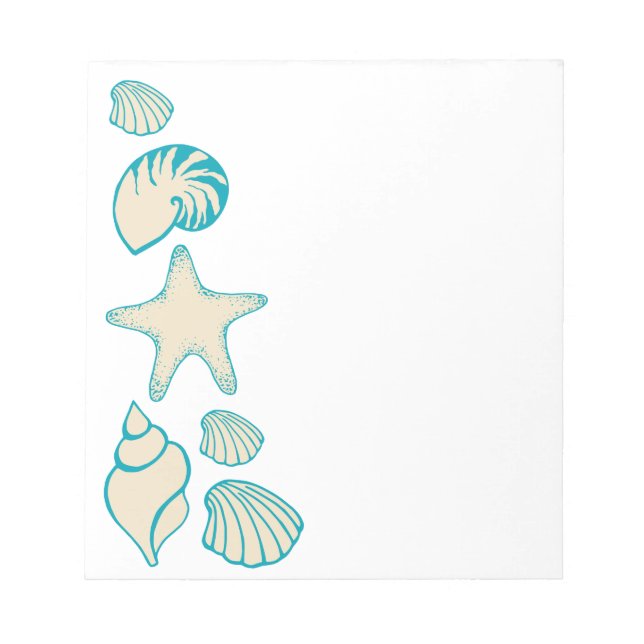Bloco De Notas Summer Seashell Beach Notepad Gift (Frente)