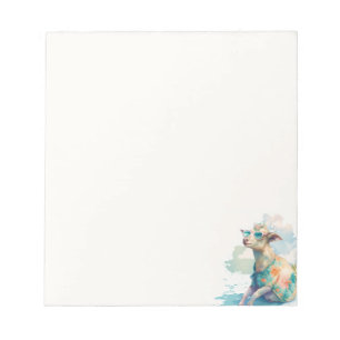 Bloco De Notas Summer Vibes Watercolor Goat e Óculos de sol -