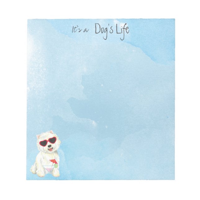 Bloco De Notas Summer Westie (Frente)