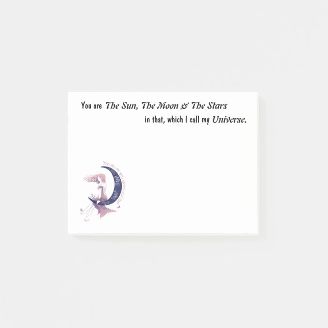 Bloco De Notas Sun Moon e Stars Postam as Notas (Frente)