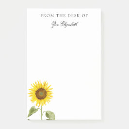 Bloco De Notas Sunflower Floral Custom (Personalização de girasso