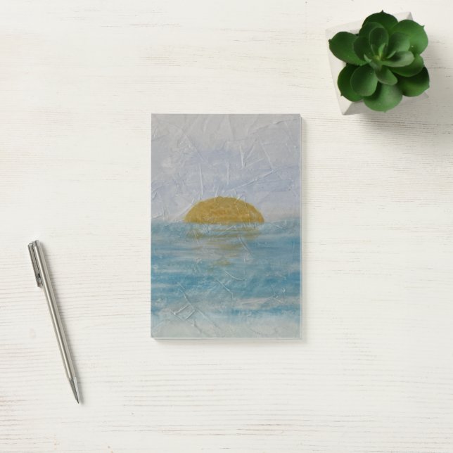 Bloco De Notas Sunny Ocean Watercolor Posta Notas (Escritótio)