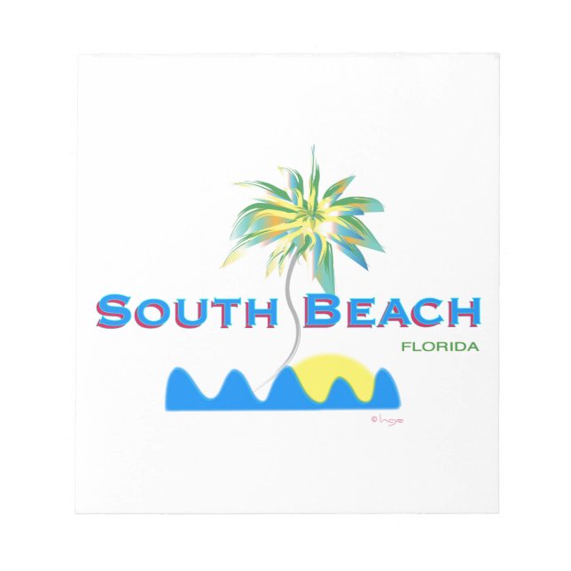 Bloco De Notas Sunny South Beach, Florida (Frente)