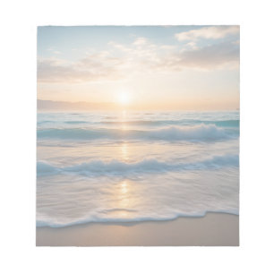 Bloco De Notas Sunrise Sobre A Praia