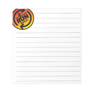 Bloco De Notas Sunset Eat Sleep Executar Repetidos Runners Vincul