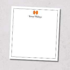 Bloco De Notas Sunset Orange Bow Border Script Custom Name Script
