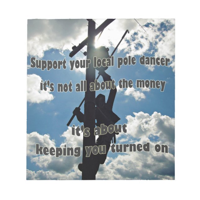 Bloco De Notas Suporte a seu Lineman (Frente)