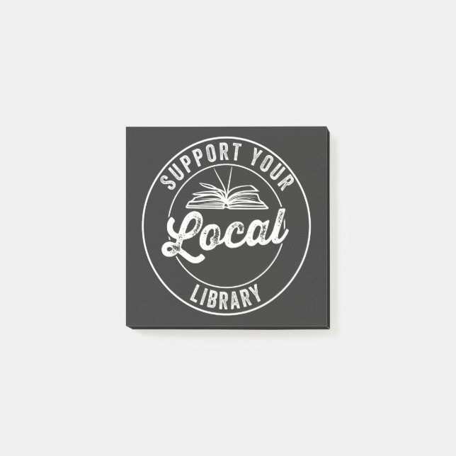 Bloco De Notas suporte a sua biblioteca localYY Square Sticker T- (Frente)