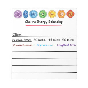 Bloco De Notas Suporte de equilíbrio Crystal Chakra