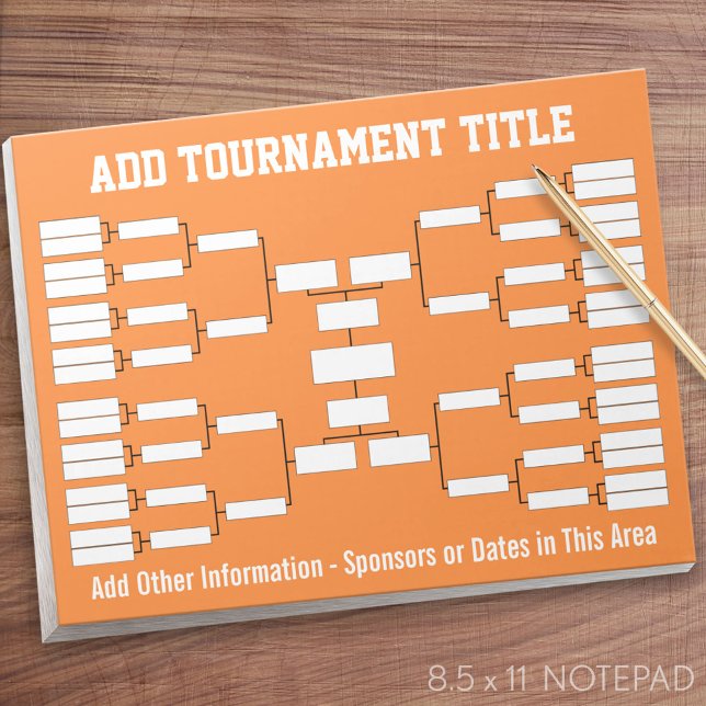 Bloco De Notas Suporte para Torneio Esportivo (Sports Bracket Notepad)