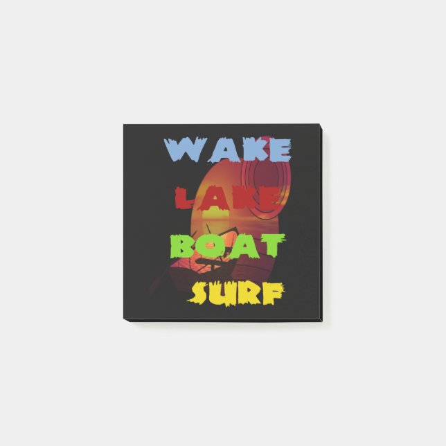 Bloco De Notas Surf acordar Lake Boat (Frente)