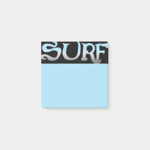Bloco De Notas Surf preto de folhas de anotações