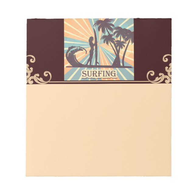Bloco De Notas Surfer Girl (Frente)