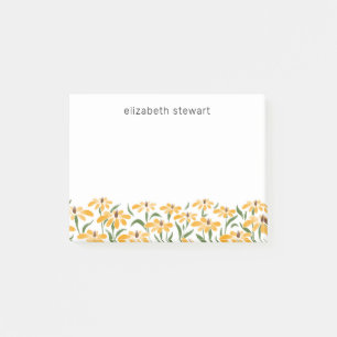 Bloco De Notas Susan Watercolor Elegant, Ouro Floral, de olhos ne