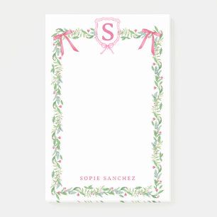 Bloco De Notas Swag Evergreen do Grande Milênio com Monograma