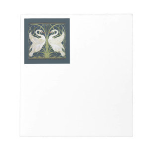 Bloco De Notas Swan Art Nouveau Dois Swans