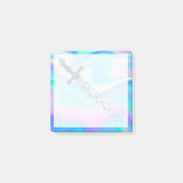 Bloco De Notas Sword RPG | Holo Fantasy Tabletop PnP Gamer Dice (Frente)