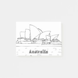 Bloco De Notas Sydney Austrália - Férias de Arte Desenhando Féria