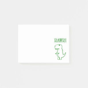 Bloco De Notas T Rex Dino Verde Irritado