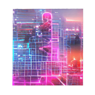 Bloco De Notas T-Shirt abstrato neon