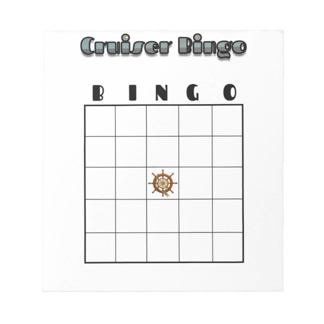 Bloco De Notas Tabuleiro de Bingo de Cruzeiro Personalizável (Frente)