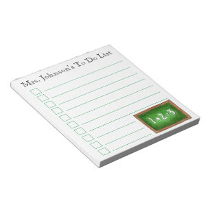 Bloco De Notas Tabuleiro Verde de Lista de Tarefas Personalizado
