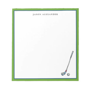 Bloco De Notas Taco de golfe e bola de golfe Personalizado