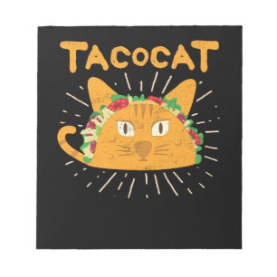 Bloco De Notas Tacocat soletrou é para trás Taco do gato de