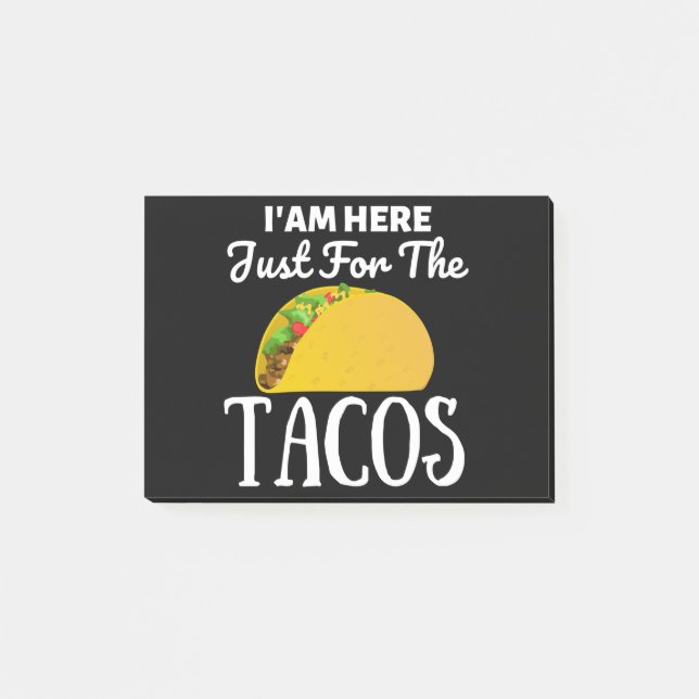 Bloco De Notas TACOS Iam aqui só para os Tacos (Frente)