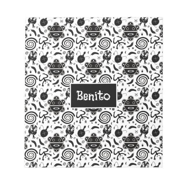 Bloco De Notas Taino - Símbolos da Cultura Porto Rico (Frente)