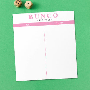 Bloco De Notas Tally Notepad, Mesa Simples, Rosa e Branco