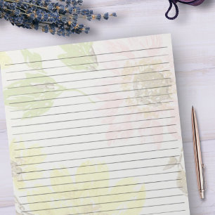 Bloco De Notas Tamanho Letra 8,5 x 11 Amarelo-Cor-de-rosa largo