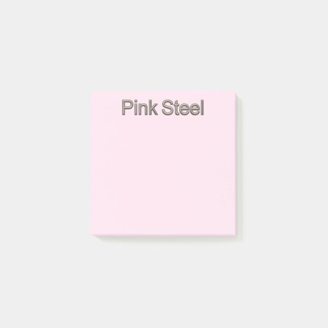 Bloco De Notas Tampas de anotação rosa de aço rosa (Frente)