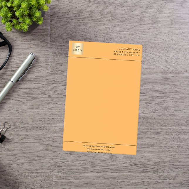 Bloco De Notas Tangerine - Logotipo da empresa laranja (Criador carregado)