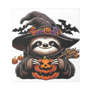 Bloco De Notas Tardio de Halloween Assustador Chapéu de Bruxa de
